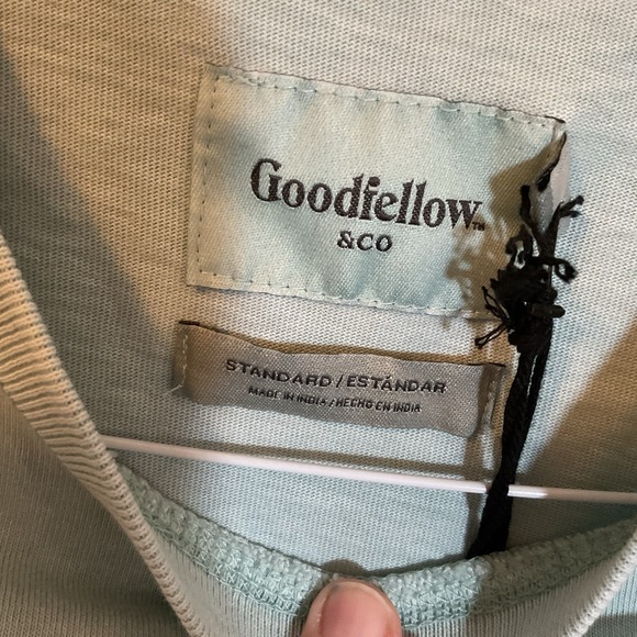 Men's Crewneck Long Sleeve Shirt Goodfellow & Co™ Light‎ Aqua Blue Size Small - Picture 4 of 7